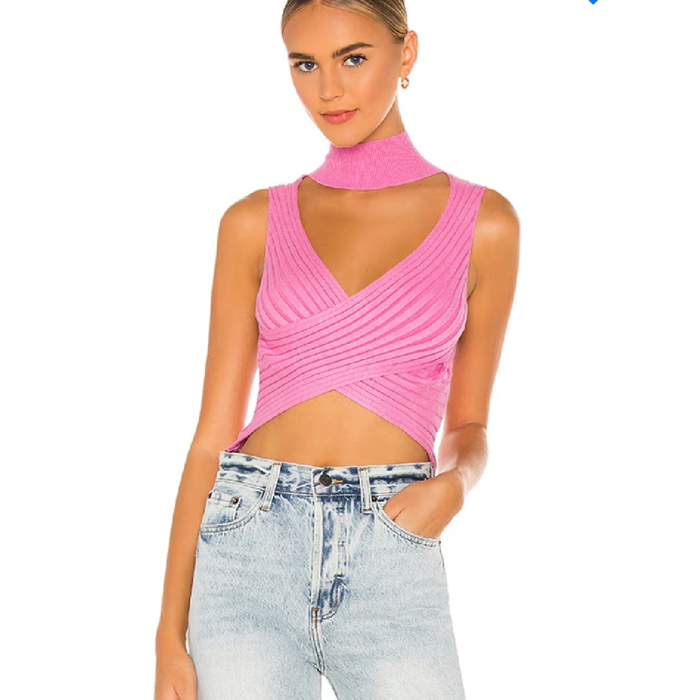 superdown alora wrap top bubblegum pink